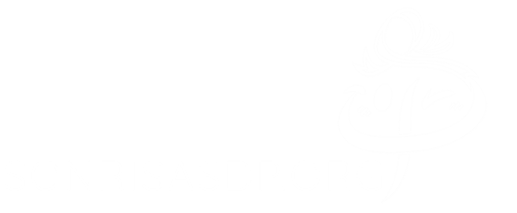 Fundación Sonrisas de Plástico, logotipo institucional blanco